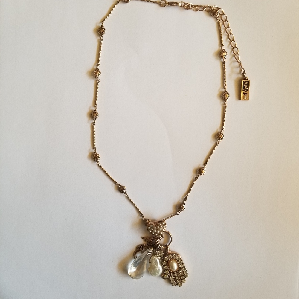 Amaro rose gold and pearl necklace